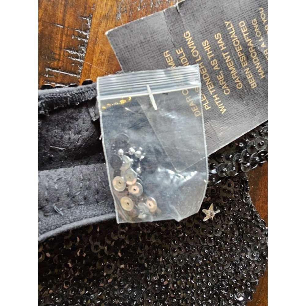 Little Attitudes by Debra Green Hand-Beaded Sequin A-Line Dress, Pageant SZ 7 - Picture 8 of 16